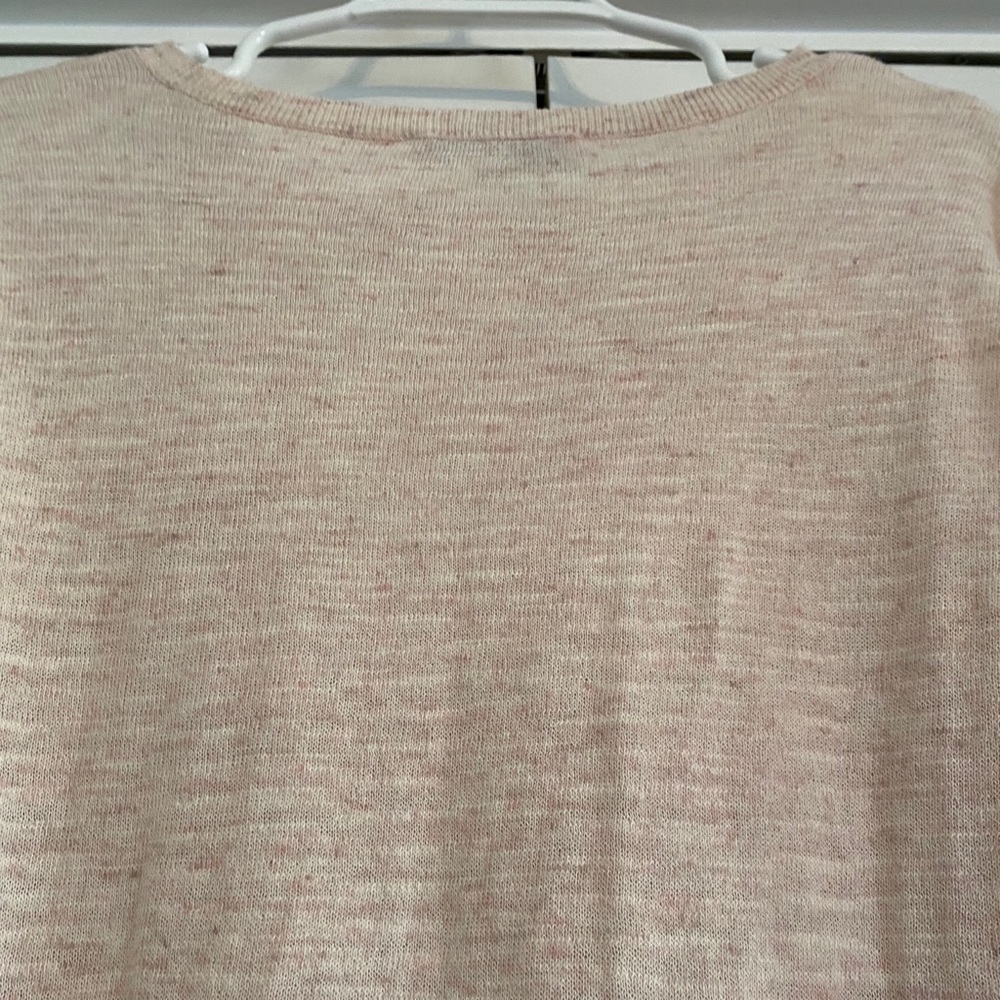 LOFT Pink Pocket Crew Sweater - M - Picture 2 of 4